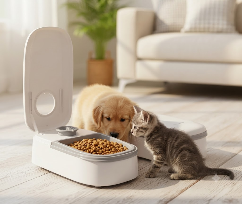 Comedero para mascotas con temporizador